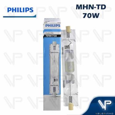 Imagem de Lâmpada vapor metálico duplo contato philips     70w 3000k(branco quen
