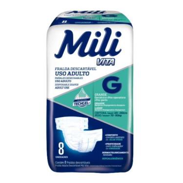Imagem de Fralda Geriatrica Adulto Mili Vita Incontinência Pós Operatório    Tam