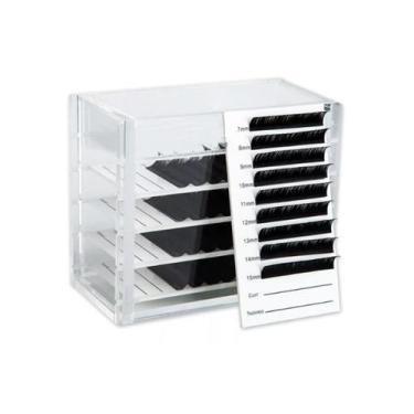 Imagem de Lash Box Caixinha Porta Cílios Organizadora Com 5 Placas - Lux Hair