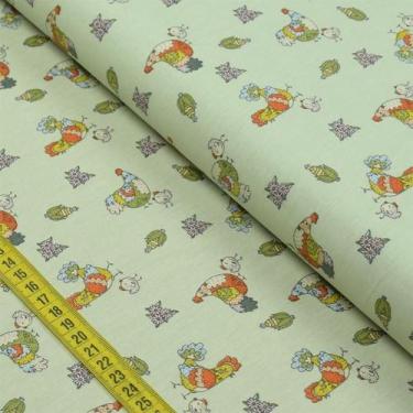 Imagem de Tecido Estampado para Patchwork - Galinhas Com Pintinhas 5 (0,50x1,40)