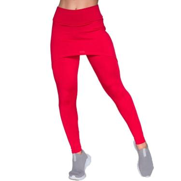 Imagem de Calça Legging Com Saia Fitness Serra e Mar Academia Tapa Bumbum Treino Suplex Moda Fitness-Feminino