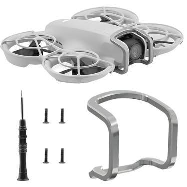 Imagem de Craznick Protetor de para-choque Neo Gimbal - para DJI Neo Drone Acessórios Proteger Bar Protetor de Câmera Liga de Alumínio Lentes Anti-Colisão Para-choques de Segurança Barra Cinza