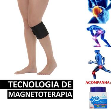 Imagem de Joelheira Magnética P/ Artrite Artrose Ciático Lombar + Creme - Aoyama