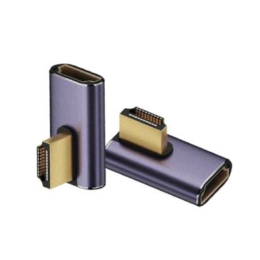 Imagem de Kework Adaptador de extensão HDMI 2.1 8K @60Hz, pacote com 2, extensor bidirecional 3D 48 Gbps, conector de ângulo esquerdo macho para fêmea para Xbox HDTV PS5/4 Switch, suporta 4K @120Hz 2K @ 240Hz