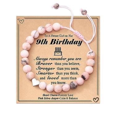 Imagem de Dabem Presente de feliz aniversário para meninas de 4 a 13 anos | Conjunto de presente rosa encantado para meninas, filha, neta, sobrinha, 7.4-12 inches, Pedra, Sem Pedra Preciosa