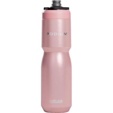 Imagem de CamelBak Garrafa de água para bicicleta de aço inoxidável isolada Podium Steel – para ciclismo, fitness e esportes - serve na maioria das gaiolas de bicicleta, 623 g - pétala