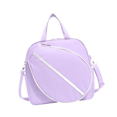 Imagem de oshhni Sacola de tênis saco de raquete de tênis esportes ao ar livre com alça de ombro removível leve tênis crossbody saco de esportes, Roxo