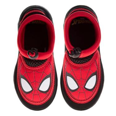 Imagem de Josmo Sapatos aquáticos The Avengers – Homem-Aranha Homem de Ferro Capitão América Hulk Thor Piscina Aqua Meias de secagem rápida (5-10 crianças pequenas), Vermelho/preto - Aranha, 11-12 Little Kid