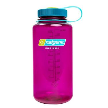 Imagem de Nalgene Garrafa de água Sustain Tritan livre de BPA feita com material derivado de 50% de resíduos de plástico (usando equilíbrio de massa certificado ISCC), 946 ml, boca larga, berinjela