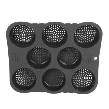 Imagem de Pão de Silicone Com 8 Furos, Fácil de Desmoldar, Ferramenta de Cozinha, Assadeira para Hambúrguer, Hambúrguer B Hamburger B Silicone 8 Cavidades Fácil Liberação de Calor