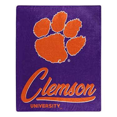 Imagem de Cobertor NORTHWEST NCAA Clemson Tigers Raschel, 127 cm x 152 cm, assinatura