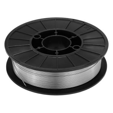 Imagem de HARFINGTON Fio de solda Flux Core MIG E71TGS 0,045 polegadas, carretel de 4,5 kg, fio MIG de aço suave de baixo carbono com baixo respingo para soldagem a gás em todas as posições