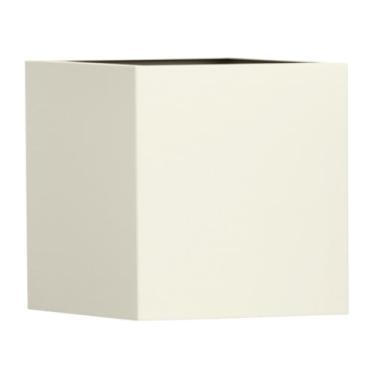 Imagem de Vaso Fibra De Vidro Quadrado Texas P 50cm Vietnamita Caixa Decoração (Off White Fosco)