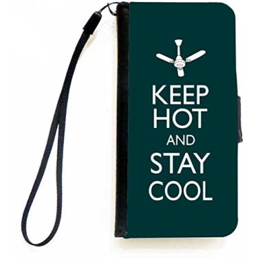 Imagem de Rikki Knight Keep Hot and Stay Cool Capa carteira flip verde com aba magnética para Apple iPhone 5c