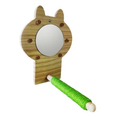 Imagem de ＡＷＨＡＯ Espelho para Gaiola de Pássaro com Brinquedo de Flor para Periquitos e Araras