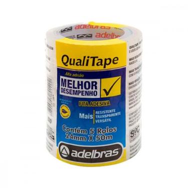 Imagem de Fita Durex Adelbras 24 X 50 - Kit C/5 RL