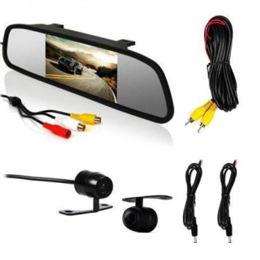 Imagem de Kit câmera e monitor câmera de ré  e frontal para van escolar  12v - C