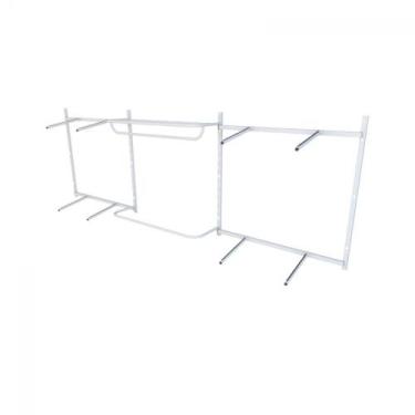 Imagem de Arara de roupas para loja quarto closet 18 peças regulável 300x100 cm 
