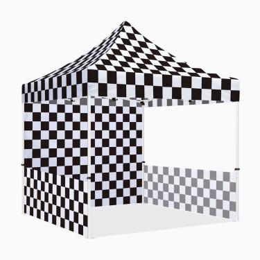 Imagem de Tenda de dossel pop-up 25 x 25 cm com paredes laterais, série ABLEM8CANOPY ULTRA8 resistente com cobertura instantânea para eventos comerciais ou esportivos ao ar livre, pátio, quintal, quadriculado (quadriculado, 1 + 2 paredes)