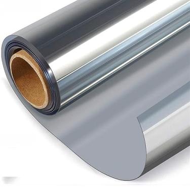 Imagem de Aplicação de película para janela, adesivo de vinil espelhado, unidirecional, película de janela, antiaparência, proteção solar, proteção solar, adesivos de vidro blackout refletivo, controle de calor