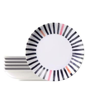 Imagem de Kit Prato Fundo Tramontina Street em Porcelana Decorada 22 cm 06 Peças