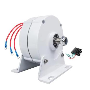 Imagem de Gerador de ímã permanente 900W 12V 24V 48V AC 3FASE Alternador sem engrenagem Adequado para geradores hidrelétricos e turbinas eólicas (com base),24V