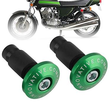 Imagem de Suuonee Plugue de guidão, plugue deslizante de borracha para motocicleta de 22 mm para corrida ATV Offroad (verde)
