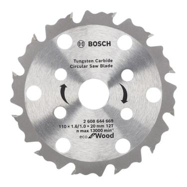 Imagem de Disco Serra Circular 12 Dentes Bosch Eco Coolteq Ø110x20mm