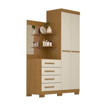 Imagem de Guarda Roupa Solteiro Grécia 2 Portas 100% Mdf Linhamobília Cinamomo Off White