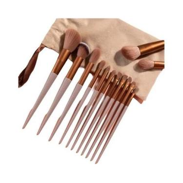 Imagem de Conjunto de 13 Pincel de Maquiagem Profissional - Fundação, Corretivo,