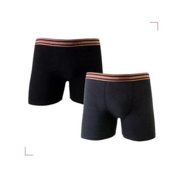 Imagem de Kit 2 Cuecas Lupo Boxer Algodão Com Elastano  00523, Ch, Pt, M
