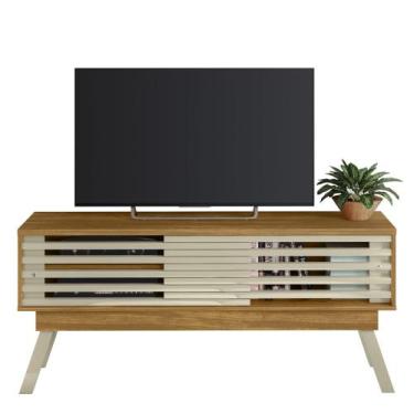 Imagem de Rack Bancada de TV 65 Pol 150cm Keli Z10 Cumaru/Opala - Mpozenato, Cum