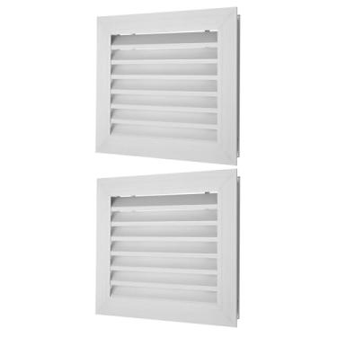 Imagem de PATIKIL Capa de ventilação de porta, 2 peças 30,5 cm x 25,4 cm, capa de ventilação de grade de alumínio com veneziana para porta de guarda-roupa de armário, tom prata