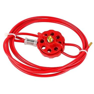 Imagem de Bloqueio de válvula de cabo, bloqueio de cabo de válvula industrial, cadeado de cabo de aço para melhorar os protocolos de segurança em qualquer operação industrial