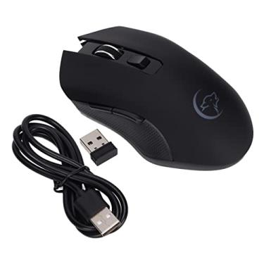 Imagem de Mouse sem fio QANYEGN, mouse USB ergonômico recarregável, mouse de computador com receptor USB para suprimentos de laptop