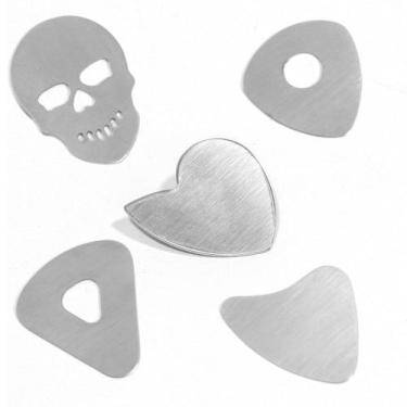Imagem de Palhetas de Guitarra - Violão - Aço Inox - 5 Modelos - Maxx Diamond