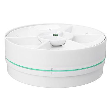 Imagem de Máquina de lavar louça portátil doméstica com jatos de água de alta pressão para eficiência, ideal para espaços pequenos, inclui cabo USB e ventosa (verde)