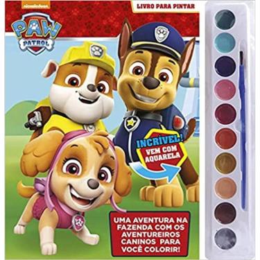 Imagem de Patrulha Canina Livro Para Pintar Com Aquarela