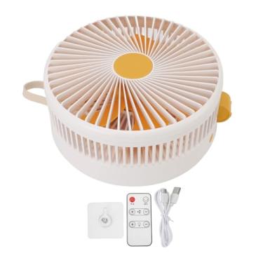 Imagem de Ventilador de Circulador de Ar Oscilante, Design Portátil e Leve 4 Velocidades Fãs de Mesa Dobráveis ​​tranquilas Ajustáveis ​​com Controle Remoto da Luz Noturna para Casa