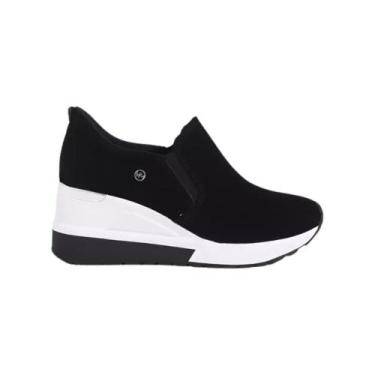 Imagem de Tênis Via Marte Anabela Salto 7cm, Preto, 35