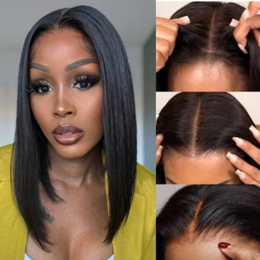 Imagem de Peruca Keytac Straight Bob 100% cabelo humano brasileiro 40cm