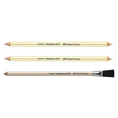Imagem de Lápis de borracha Perfection para materiais de desenhos, coloração, materiais de artistas - Extremidade dupla + com ponta de pincel - Pacote com 3