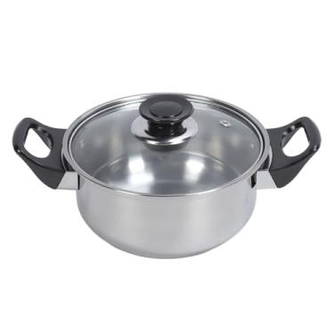 Imagem de Conjunto de panelas de aço inoxidável VOMEKO, conjunto de panelas de cozinha, inclui panela de panela, panela sem frigideira com chaleira de chá de pan de chá de chaleira preta,