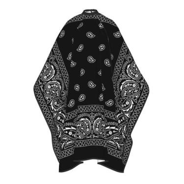 Imagem de Capa de barbeiro VERTEX&KAIBIN para homens para cortar cabelo preta Pa