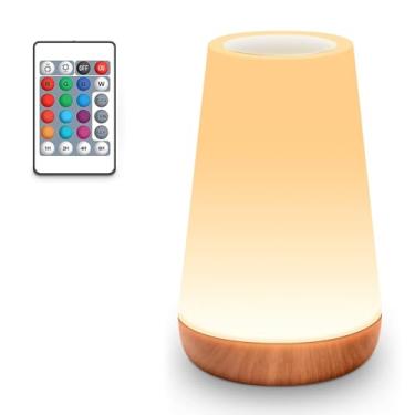 Imagem de Luminaria de Mesa, Luminaria de Mesa Led, Luminaria Inteligente RGB, 13 Cores, Controle Remoto, Portátil, Touch, USB, Recarregável