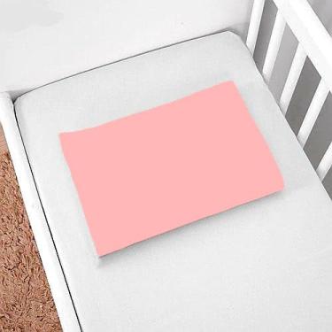 Imagem de Kit 2 Fronha De Berço Simples 30x40 Bainha Capa Para Travesseiro Infantil 100% Algodão (Rosê)