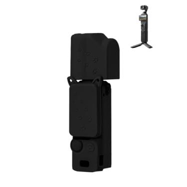 Imagem de Capa para DJI Osmo Pocket 3 Creator Combo, capa protetora antiqueda e à prova de choque de silicone macio WUNIAK e antiarranhões, design leve para vloggers e criadores de conteúdo, preta