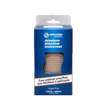 Imagem de Atadura Elástica com Práticas Presilhas - UNICENTER, 10cm x 3,0m