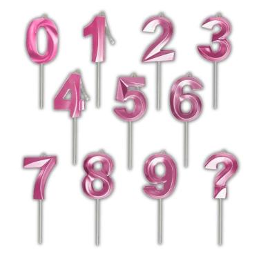 Imagem de Vela De Aniversário Slim Metallic Pink Modelo ?