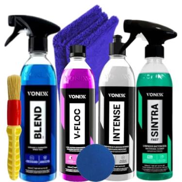 Imagem de Vonixx Kit Limpeza Automotiva Shampoo Autopmotivo V-floc, Intense, Sintra fast, Cera Blend